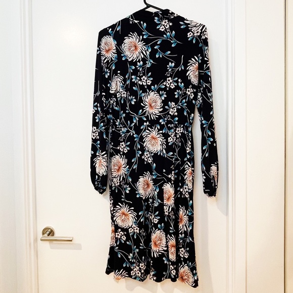 BNWT Leona Edmiston classic pussybow floral neck tie dress - Picture 2 of 4